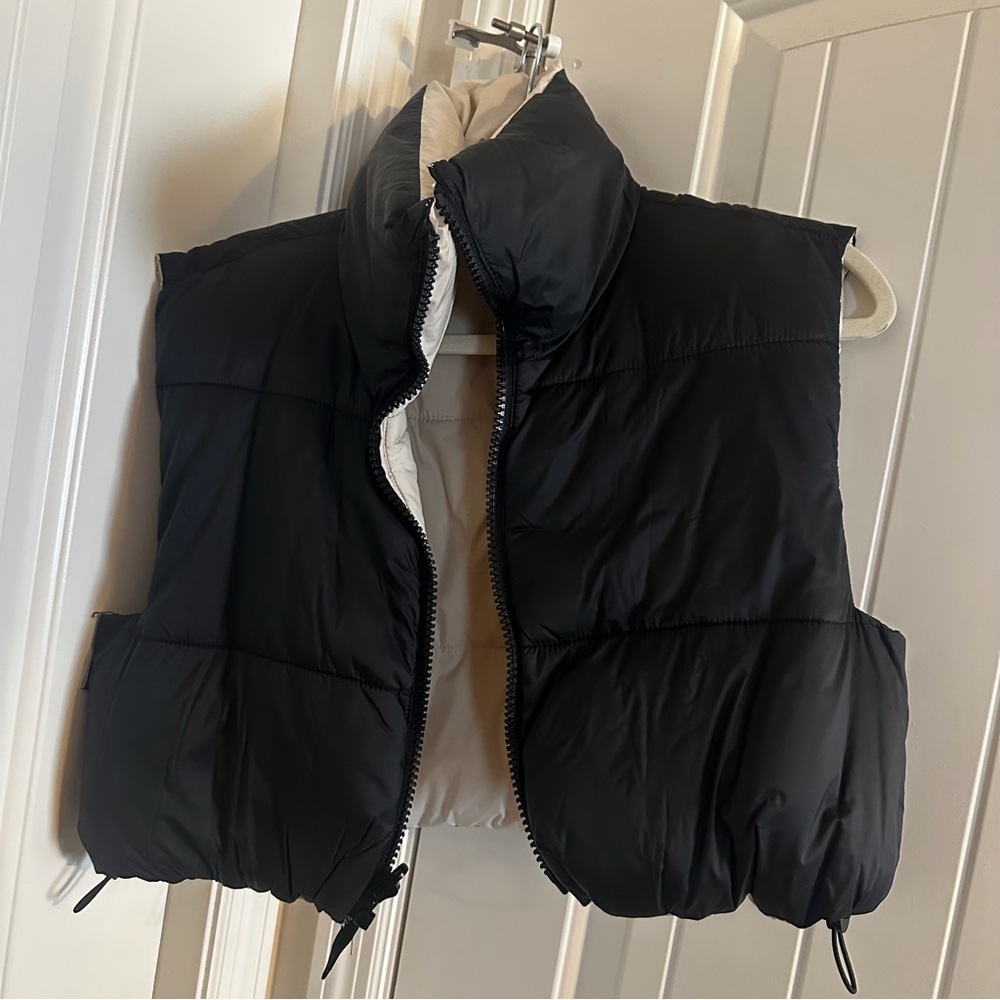 Zara Black Quilted Vest